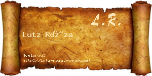 Lutz Róza névjegykártya